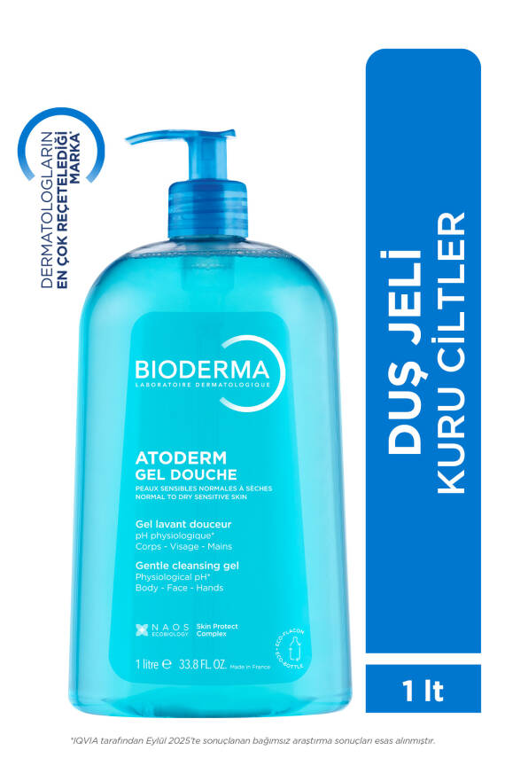 Atoderm Shower Gel Aile Boyu Kuru Ciltler için Nemlendirici Duş Jeli Bebek Çocuk Yetişkin 1 Lt - 1