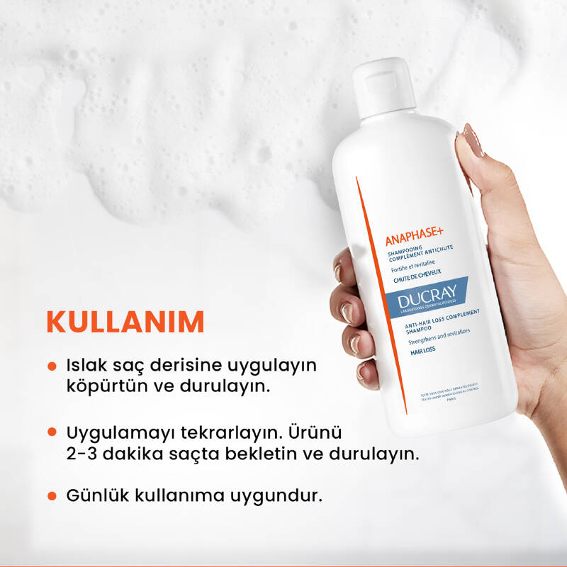 Ducray Anaphase Cream Shampoo Saç Dökülmesi Karşıtı Şampuan 400 ml - 5