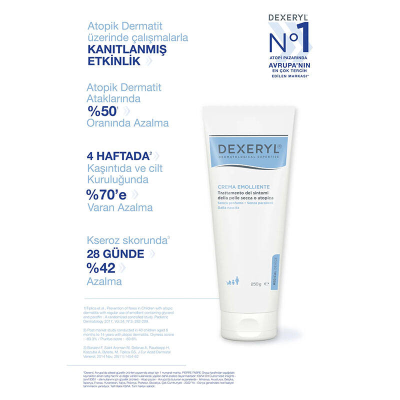 Ducray DEXERYL Emollient Cream Çok Kuru ve Atopiye Eğilimli Ciltler İçin Krem 250 gr - 4