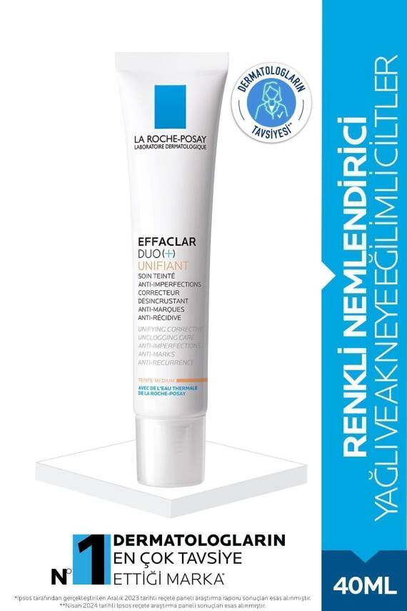 Effaclar Duo Unifiant Yağlı ve Sivilceye Eğilimli Ciltler için Renkli Nemlendirici Medium 40ml - 1