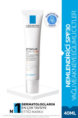 Effaclar Duo+M Yağlı ve Akneye Eğilimli Ciltler için SPF30+ Bakım Kremi 40 ml - La Roche Posay