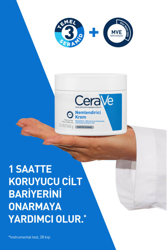 Kuru Ciltler için Seramid & Hyalüronik Asit İçeren Nemlendirici Yüz ve Vücut Kremi 340gr - 2