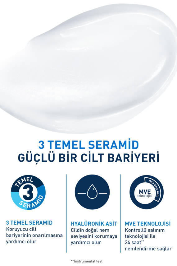 Kuru Ciltler için Seramid & Hyalüronik Asit İçeren Nemlendirici Yüz ve Vücut Kremi 340gr - 3