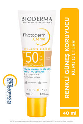 Photoderm Cream Light SPF50+ Kuru Ciltler için Yüksek Korumalı Renkli Güneş Kremi 40 ml - Bioderma