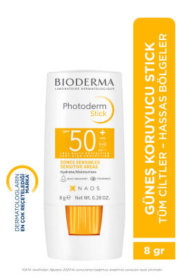 Photoderm Stick SPF50+ Göz Çevresi, Dudak, Hassas Bölgeler Yüksek Korumalı Stick Güneş Koruyucu 8 gr - Bioderma