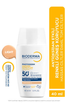 Photoderm XDefense Spf50+ Tüm Cilt Tipleri Antioksidan Etkili Renkli Güneş Kremi Light 40 ml - Bioderma