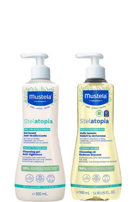 stelatopia şampuan 500 ml stelatopia yıkama yağı 500 ml - Mustela